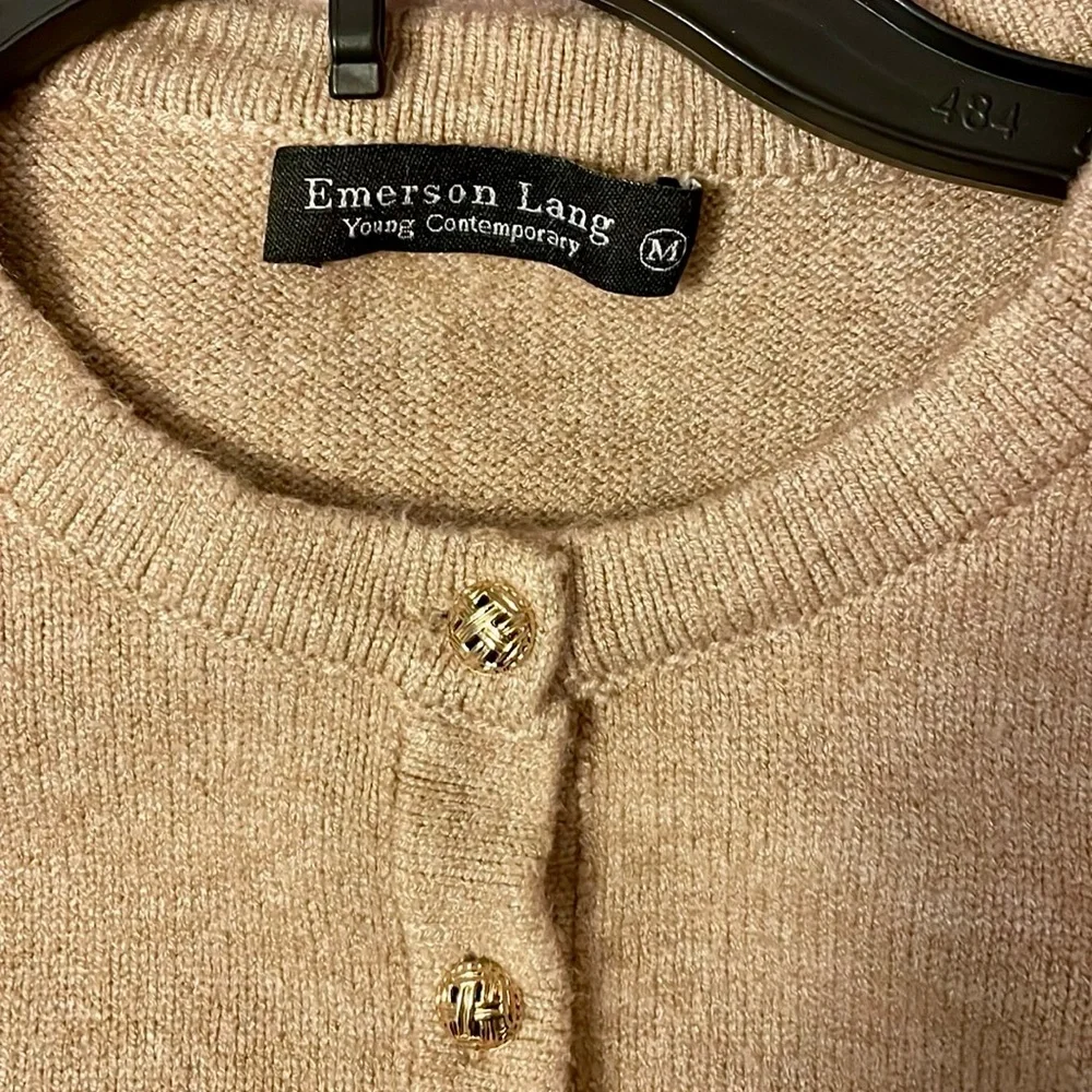 Emerson Lang Young Contemporary Brown Button-Up Cardigan - Picture 7 of 12